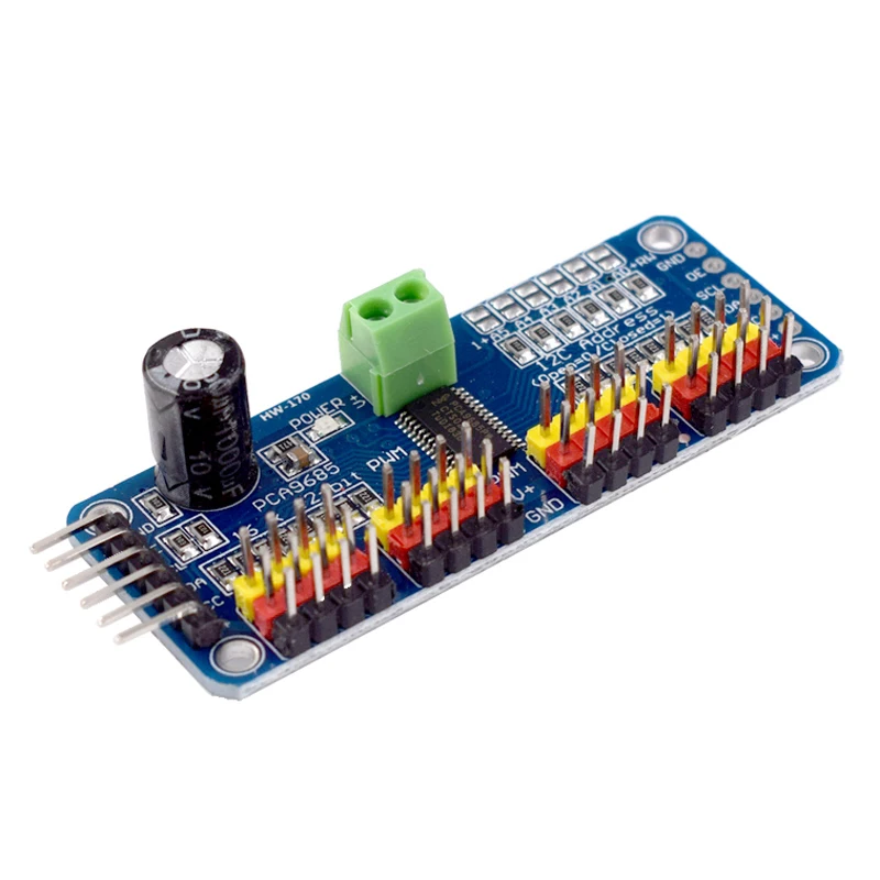 PCA9685 Roboter Controller IIC Schnittstelle 16 Kanal 12-Bit PWM Servo Motor Treiber Board für Arduino