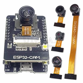 ESP32-CAM Kameramodul-Kit 2,4 GHz WLAN Bluetooth 8MB PSRAM OV2640 Kameramodul 66 120 160 Grad 850nm Nachtsicht