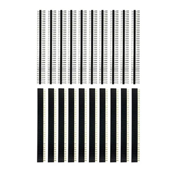 10 Paar 40-polige 1 x 40 einreihige männliche und weibliche 2,54 zerbrechliche Stiftleiste PCB (20 Stück)