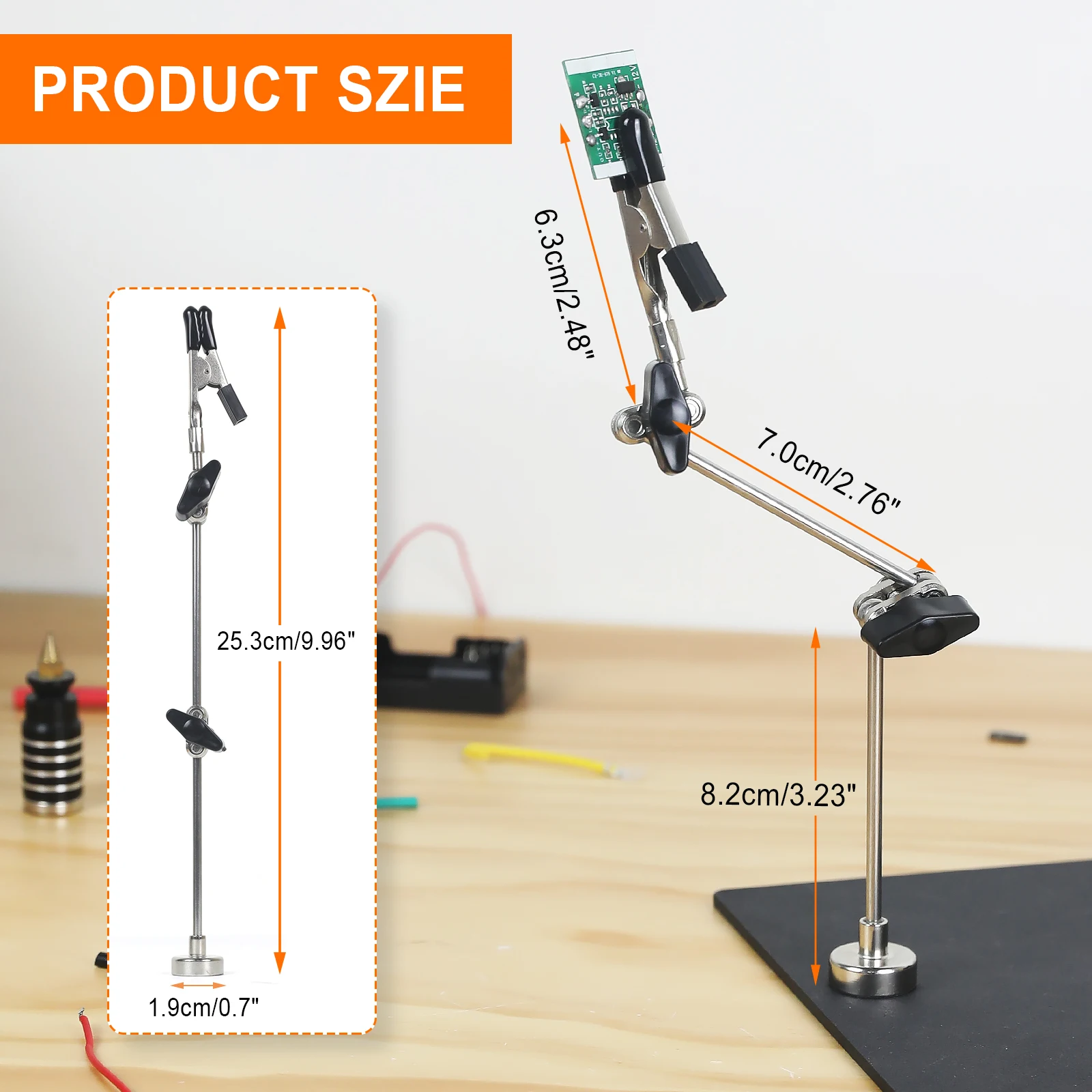 Toolour Löten Dritte Hand Helfende Hände Werkzeug mit Magnetfuß – Bild 4