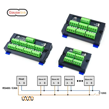 RS485 CAN Modbus RTU Klemmenblock-Hub 4/6/8 Kanal Schraubkontakt für Sensor PLC MCU Lineare