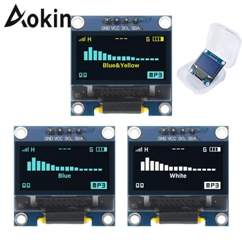 0,96 Zoll OLED-Display-Modul SSD1306 I2C IIC SPI Seriell 128 x 64 3,3 V-5 V Blau/Blau Gelb/Weiß für Arduino
