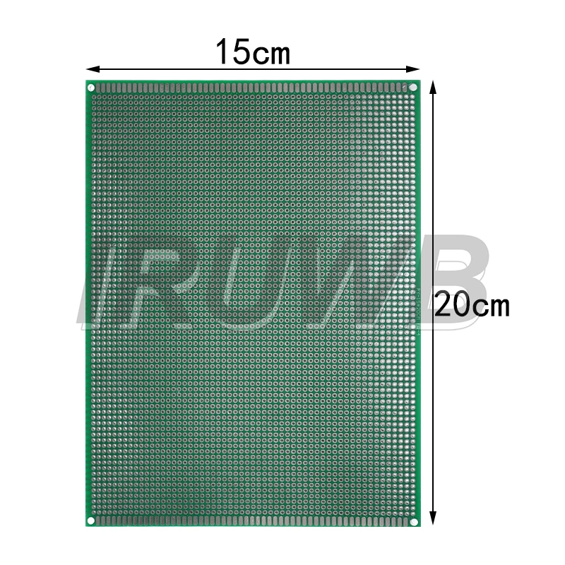15x20cm PCB Prototyp-Platine Doppelseitige Universal-Leiterplatte Grüne Glasfaserplatte DIY