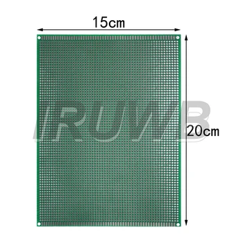 15x20cm PCB Prototyp-Platine Doppelseitige Universal-Leiterplatte Grüne Glasfaserplatte DIY