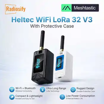 Heltec V3 LoRa 32 mit Gehäuse ESP32-S3 SX1262 Meshtastic Meshcore Node 868MHz 915MHz OLED-Display WiFi BLE IoT