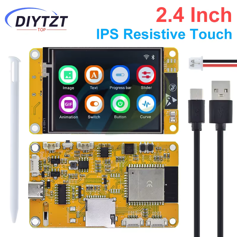 DIYTZT ESP32 LVGL WLAN- und Bluetooth-Entwicklungsboard 2,4 Zoll LCD TFT Modul 240*320 Smart Display