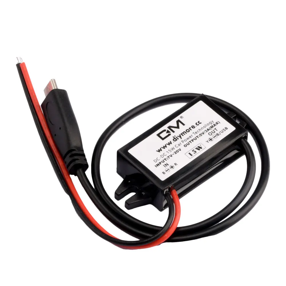 10W 15W 24W 12V auf 5V 2A 3A DC-DC Step Down Buck Converter Netzteil Modul Mini USB Micro USB Männlich