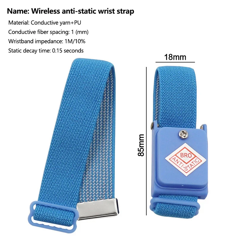 Antistatisches Armband, elektrostatisch, kabellos, verstellbar, ESD-Entladekabel, Handgelenkband