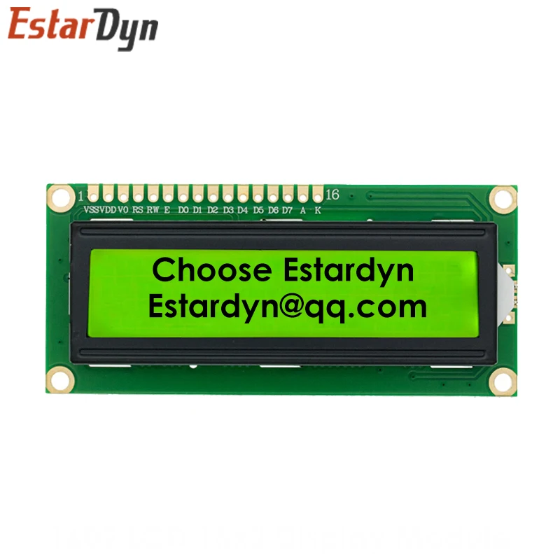 LCD1602 1602 LCD-Modul Blauer / Gelbgrüner Bildschirm 16x2 Zeichen – Bild 5