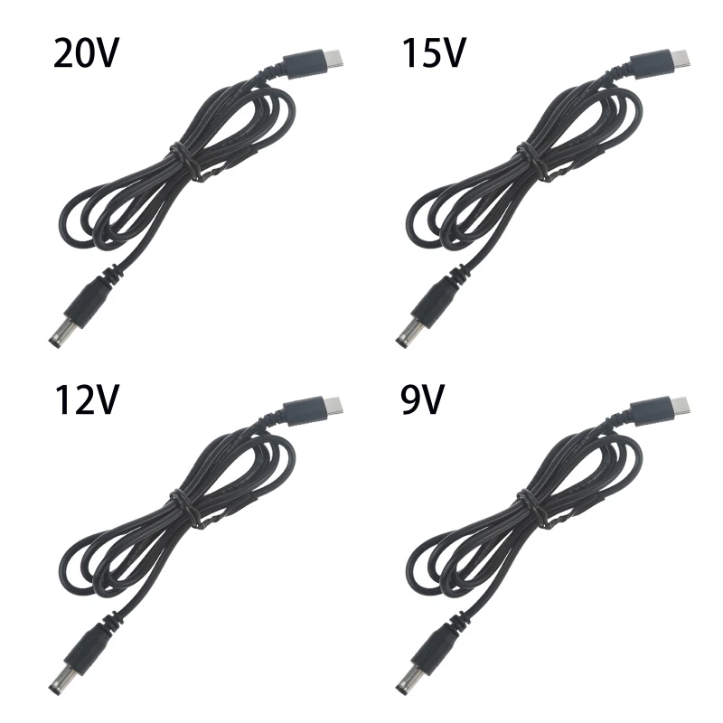 USB C Typ C PD zu 9V 12V 15V 20V 5,5x2,1mm Netzteil kabel für Wireless Router Laptop LED Streifen Lautsprecher