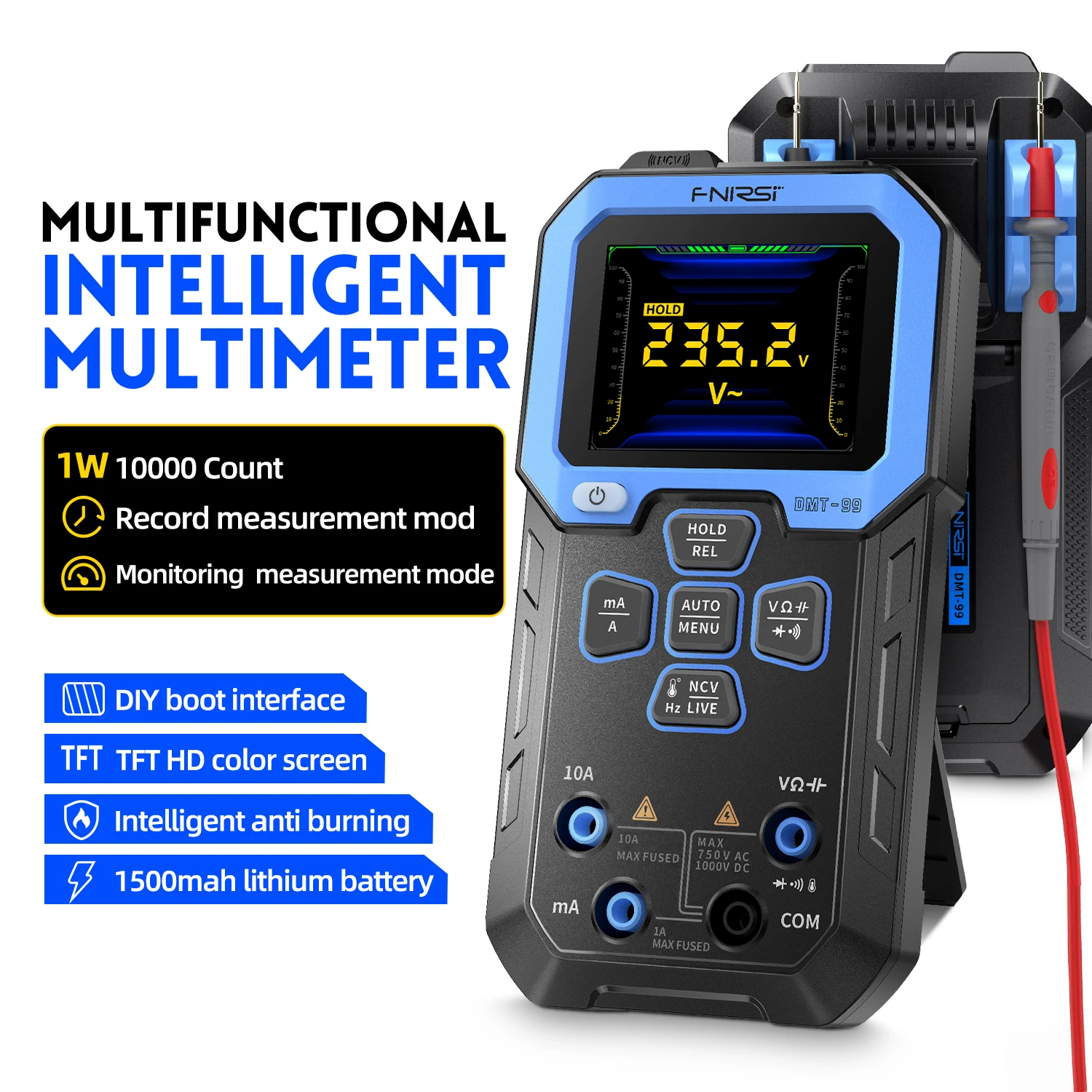 FNIRSI DMT-99 Digitales Multimeter 9999 Anzeigen Smart Professioneller – Bild 3