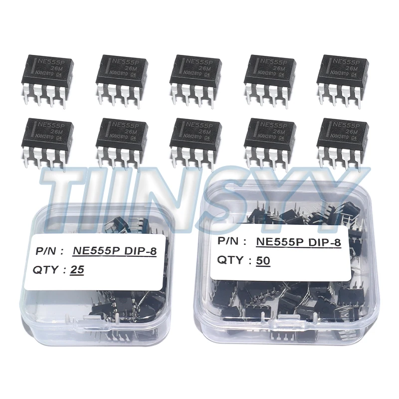 Integrierte Schaltkreise NE555 NE555P DIP-8 IC-Chip-Kit