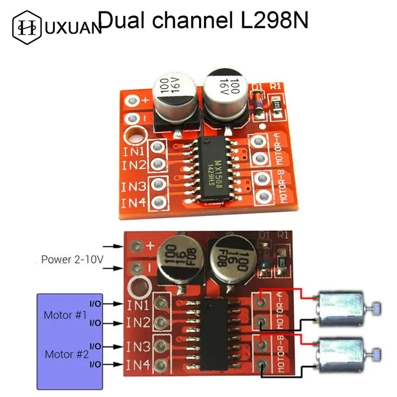 L298N Dual Kanal DC Motor Fahrer Mini Modul PWM Speed Control Über