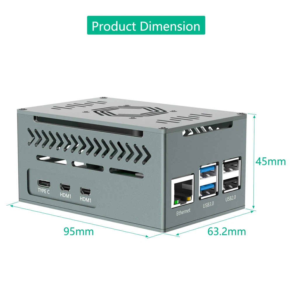 Raspberry Pi 5, Aluminiumgehäuse, unterstützt Raspberry Pi 5 Active – Bild 4