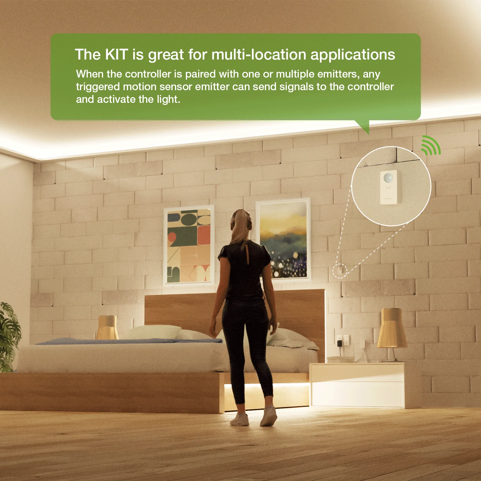 Wireless Motion Sensor Controller Kit-keine Verkabelung Mini Pir – Bild 5