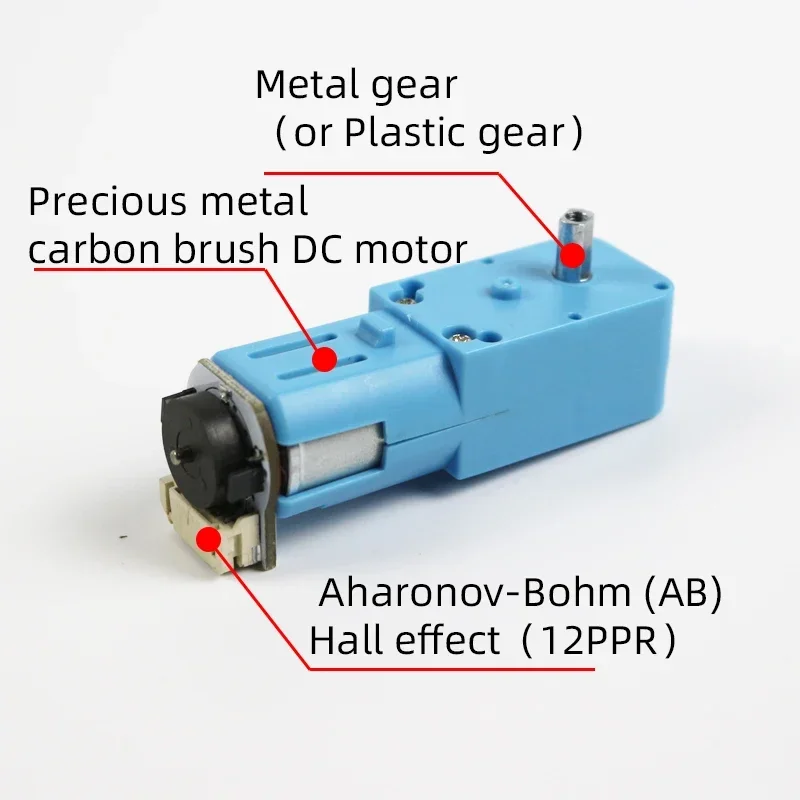 TT Motor DC 3-6V Getriebemotor Doppelwelle 200 U/min – Bild 3