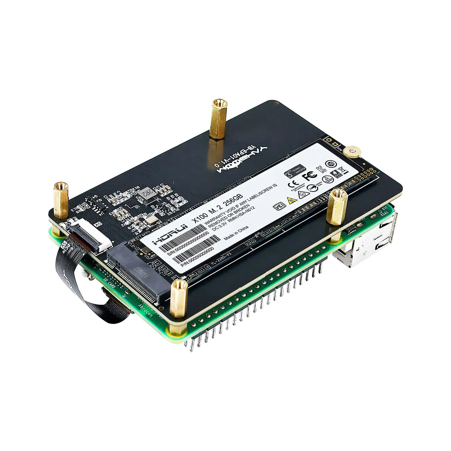 Raspberry Pi 5 Dediziertes PCIE zu M.2 NVME SSD Solid State – Bild 6