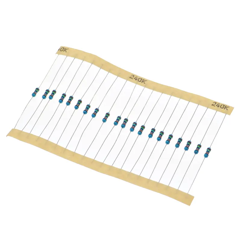 130 Werte 1/4W 0,25 W 1%(1R - 3M) metall Film Widerstände (2600 Stück) – Bild 4