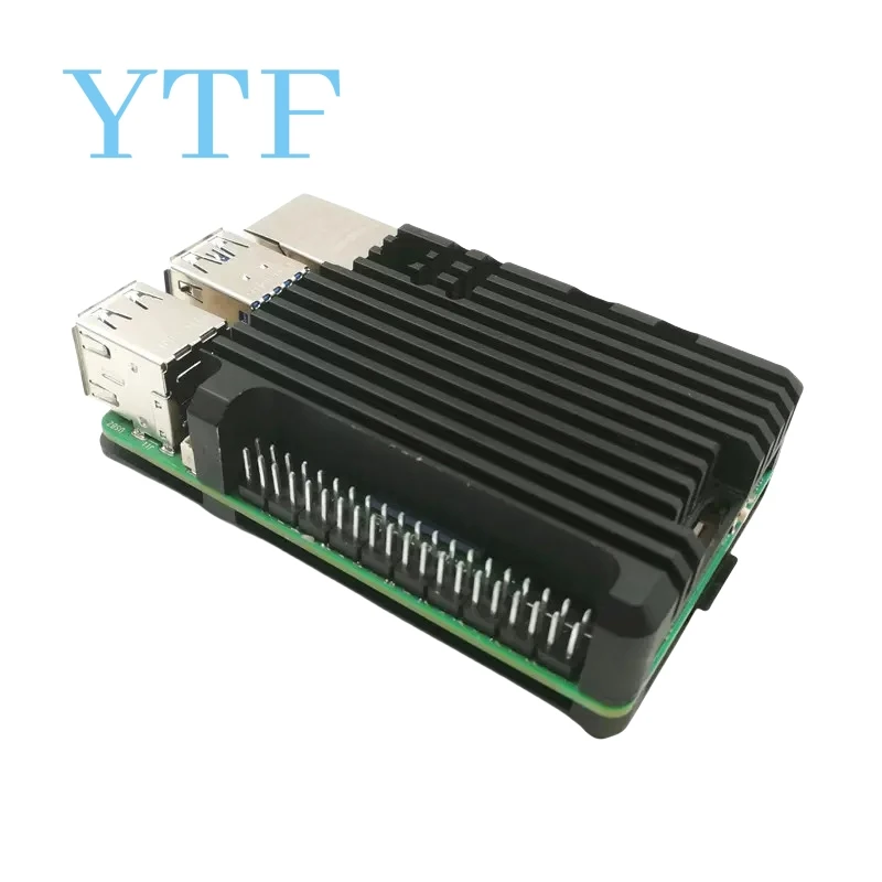 Raspberry Pi 5 Aluminium gehäuse Metalls chale mit Lüfter Silikon Kühlkörper aktiv passive Kühlung Kühler
