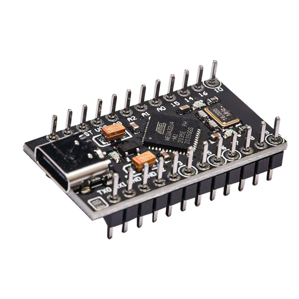 ATmega32U4 Typ-C MINI USB Pro Micro für Arduino ATmega32U4 5V/16MHz Modul mit 2-reihiger Stiftleiste