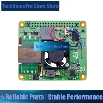 TechHP Raspberry Pi PoE+ HAT für Raspberry Pi 4B 3B+ Power Over Ethernet Zusatzplatine mit Kühlventilator