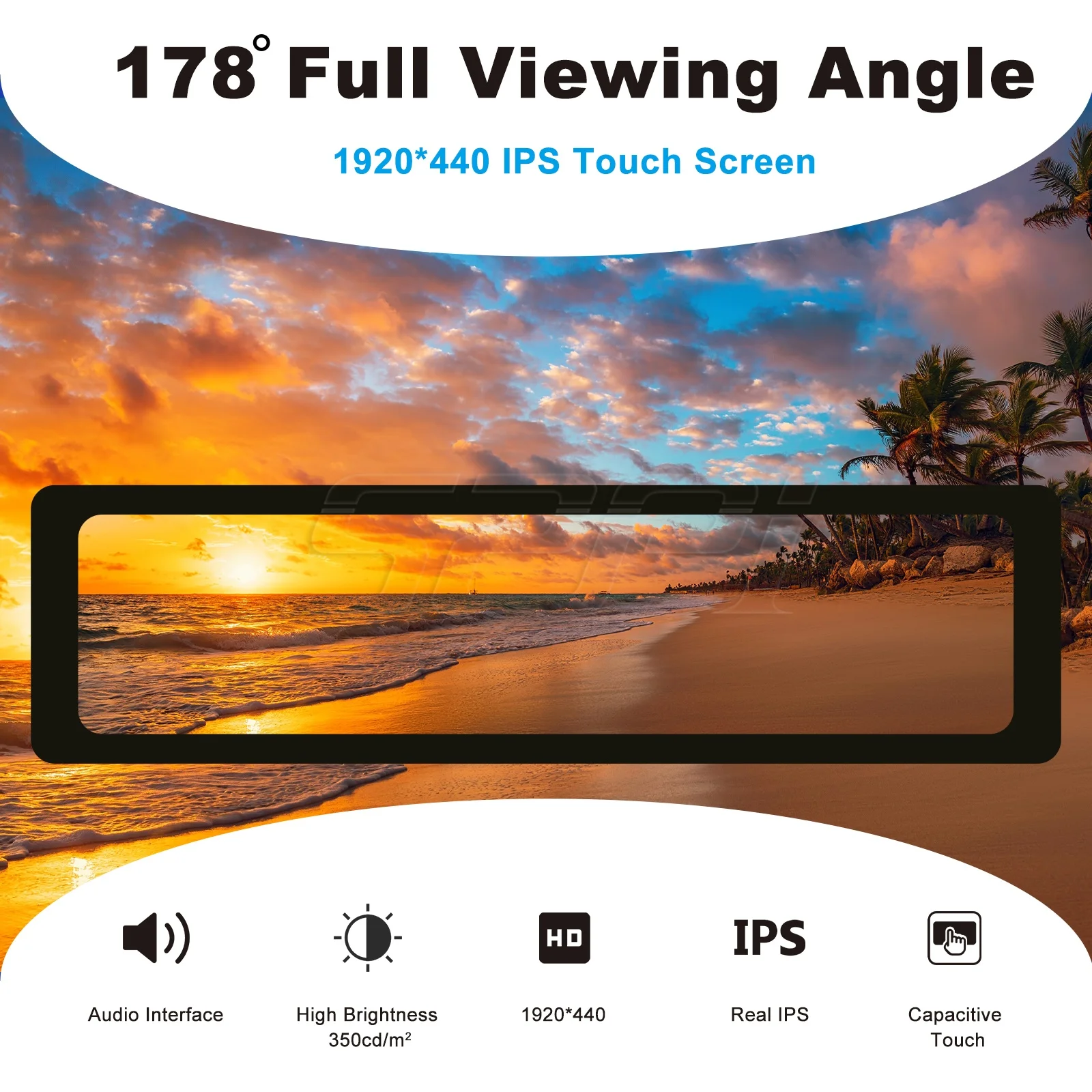 52Pi 11,26 Zoll kapazitiver Touchscreen 1920X440 HDMI-Display – Bild 2