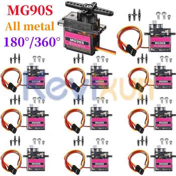 MG90S Servo 2/5/10 Stück Ganzmetallgetriebe 9g SG90 Verbesserte Version für Hubschrauber Flugzeug Boot Auto