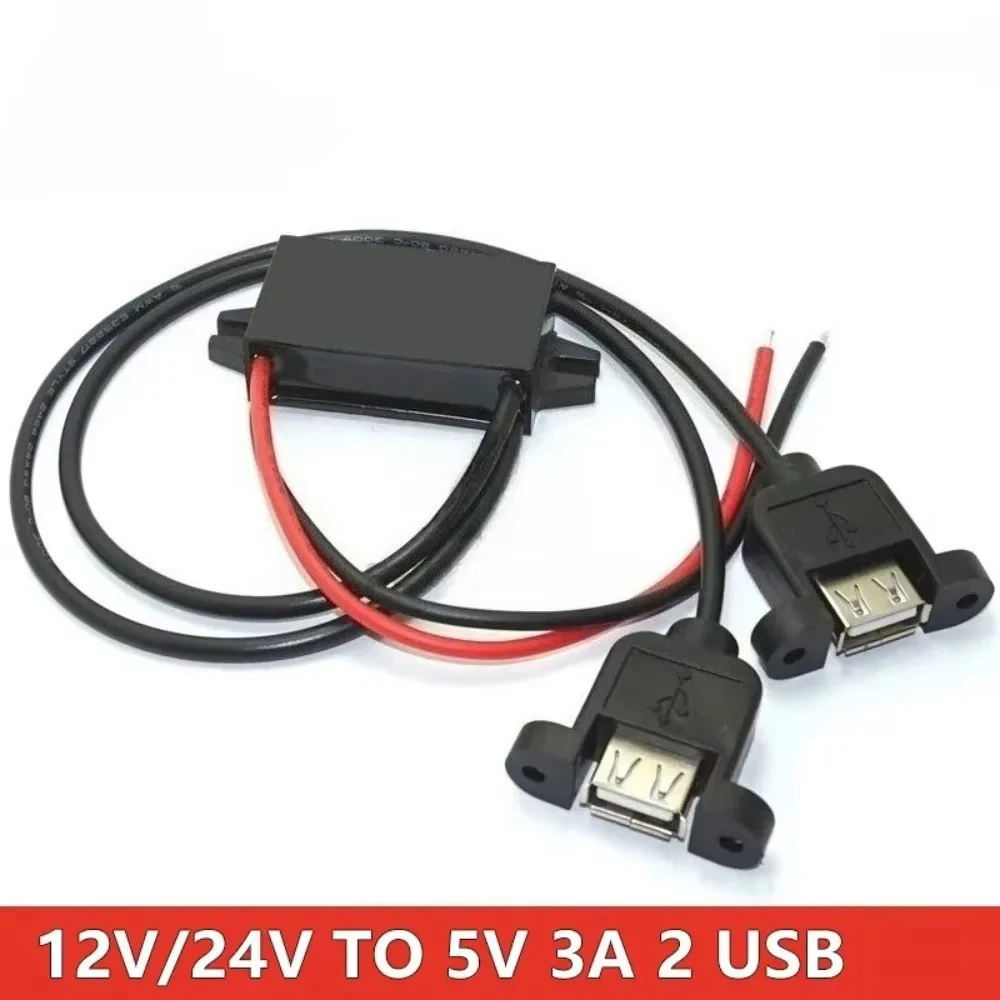 DC-DC 12V 24V auf 5V 3A 15W Step Down Spannung Auto Power Converter – Bild 2