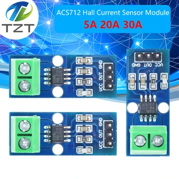 Hall-Stromerkennungsmodul TZT ACS712 5A 20A 30A Hall-Stromsensoren-Modul für Arduino ACS712TELC- 5A/20A/30A