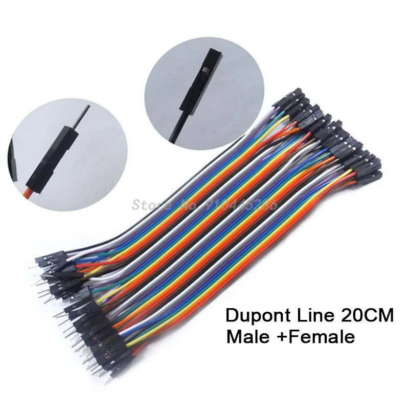 40PIN 20CM Dupont Linie Stecker Auf Stecker + Buchse Und Buchse Auf Buchse Jumper Dupont draht Kabel