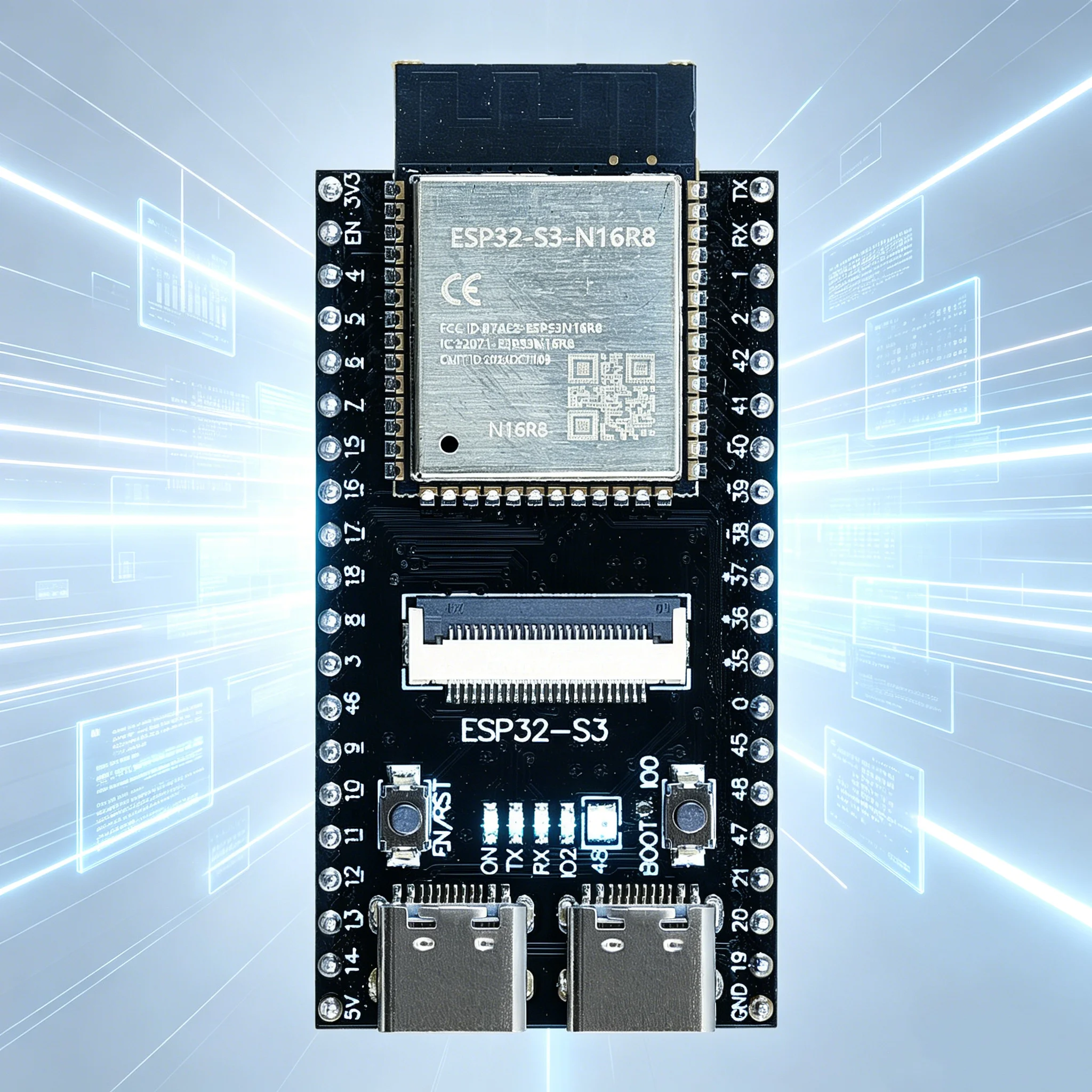 ESP32-S3 CAM Entwicklungsboard-Modul N16R8 2,4G WLAN BT Kameramodul – Bild 2