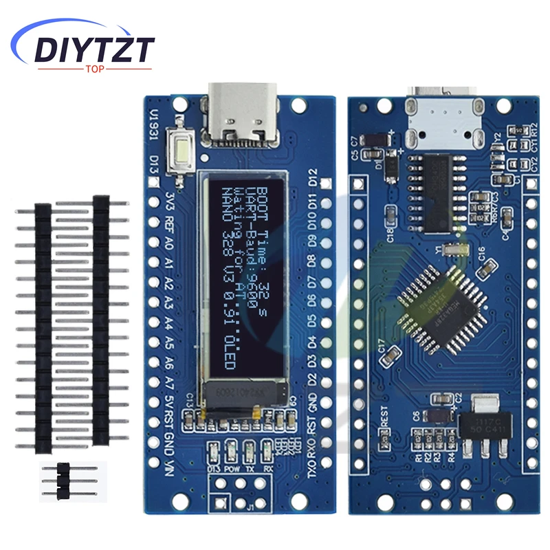 Nano V3.0 Atmega328P Ch340C mit Integriertem 0,91" OLED-Display 128*32 – Bild 2