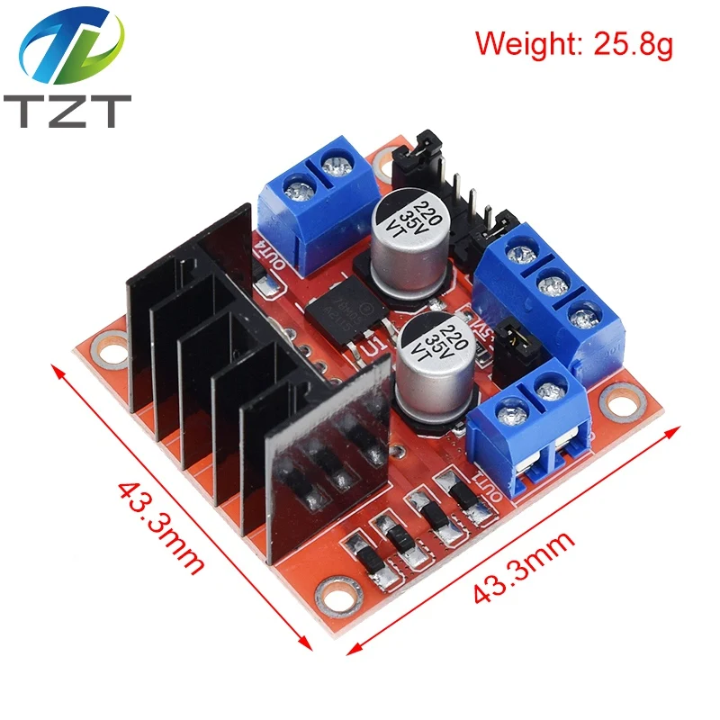 L298N Motor Treiber Controller Board L298 Modul Dual H Brücke DC – Bild 2