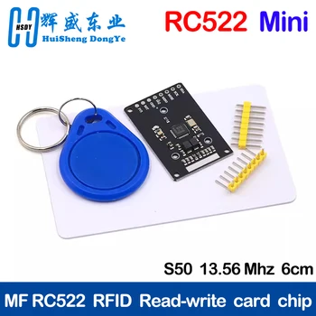 RFID-Modul RC522 Mini-Kits S50 13,56 MHz 6 cm mit Tags SPI Write & Read für Arduino Uno 2560