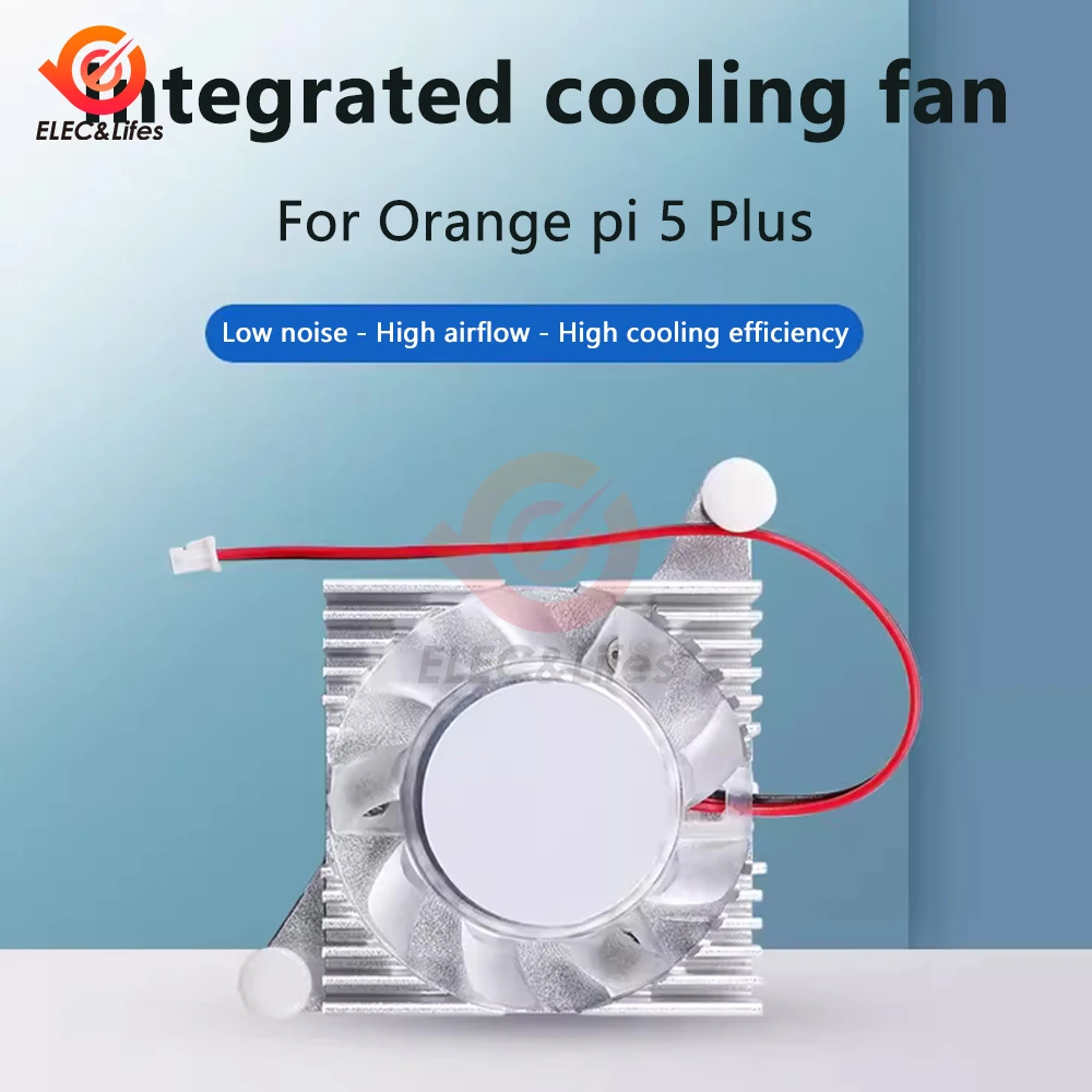 Aluminium-Lüfter für das Orange Pi 5 Plus-Entwicklungsboard. Verwenden Sie NICHT zusammen mit dem Gehäuse aus