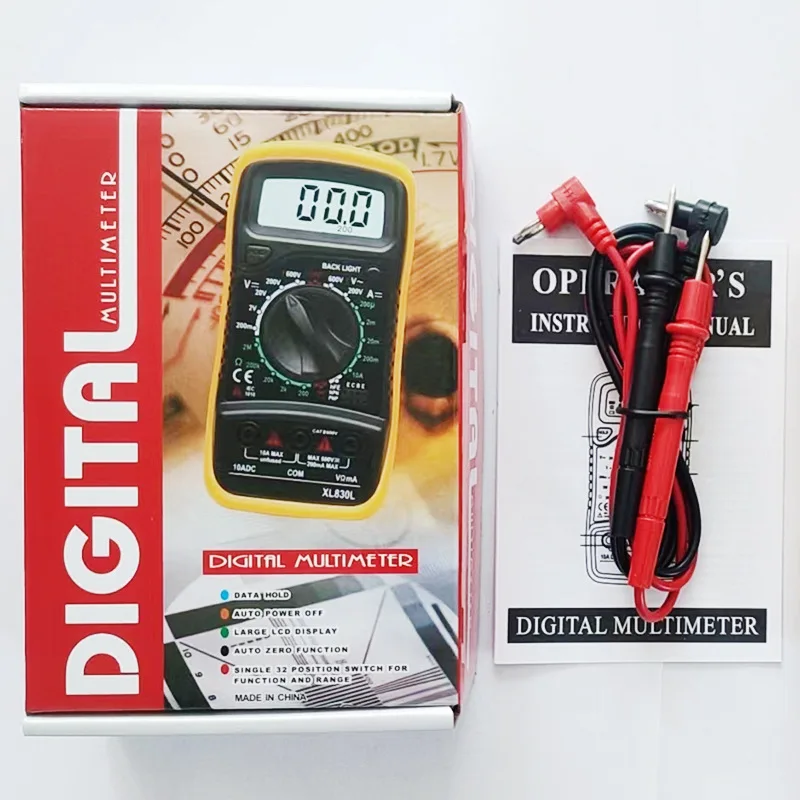 Digitales Multimeter, Voltmeter, Amperemeter - Hochpräziser Mini-Tester mit automatischer Bereichswahl