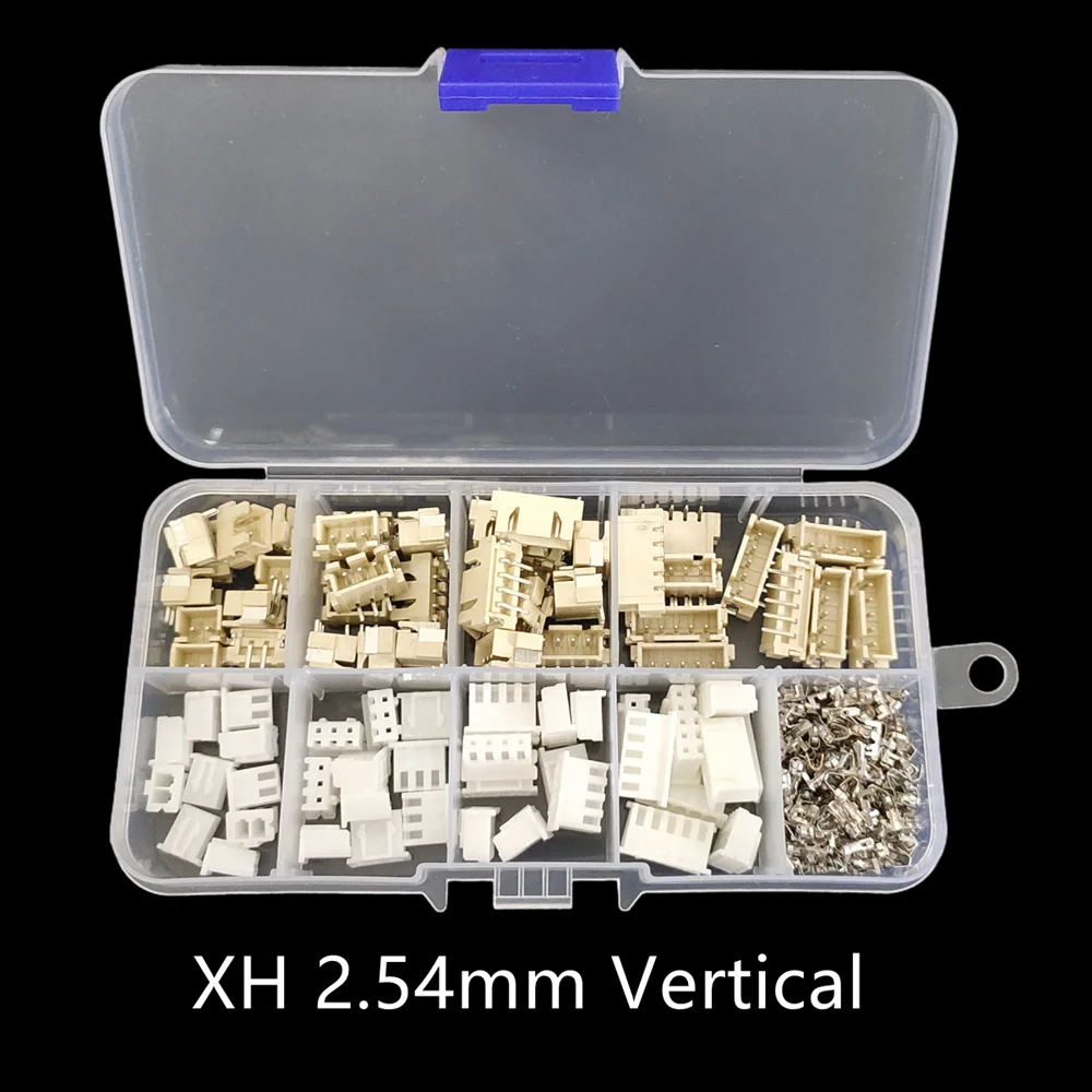 1 Box JST-Steckverbinder-Sortiment - SH1.0/ZH1.5/PH2.0/XH2.54 2-5-polige Stecker/Buchsen