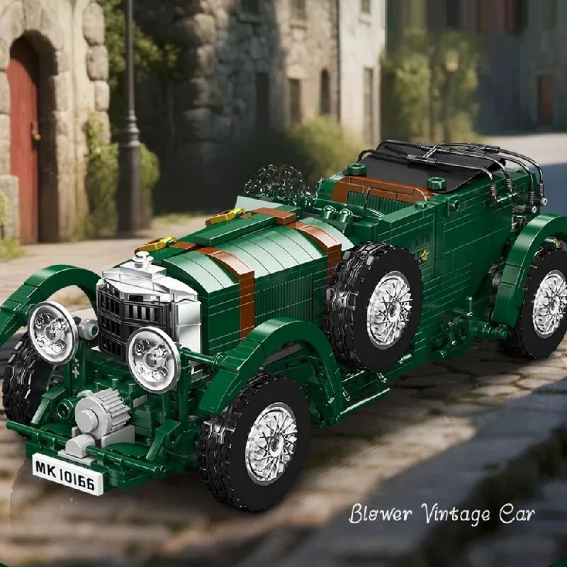 Klemmbausteine Oldtimer-Bausteine, europäischer klassischer Rennwagen, Fahrzeuge, Montage, Ziegel