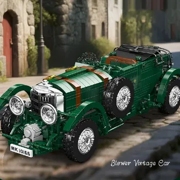 Klemmbausteine Oldtimer-Bausteine, europäischer klassischer Rennwagen, Fahrzeuge, Montage, Ziegel