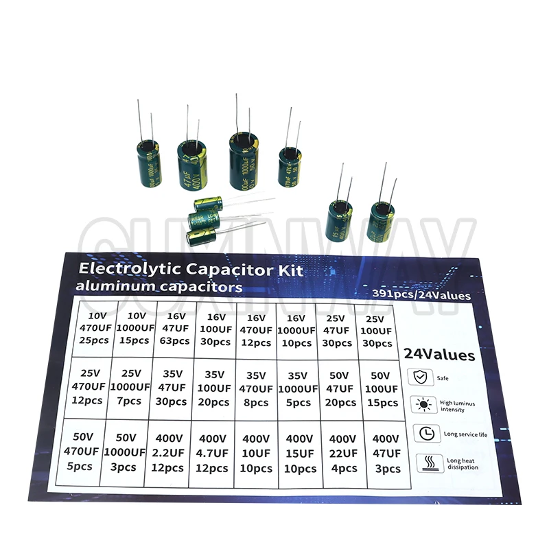 Elektrolytkondensator-Kit, Hochfrequenz-Sortiment, 10 V, 16 V, 25 V – Bild 2