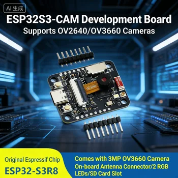 ESP32S3-CAM Entwicklungsboard ESP32-S3R8 WLAN Bluetooth Drahtloses Videoübertragungsmodul OV3660 OV2640 Kamera