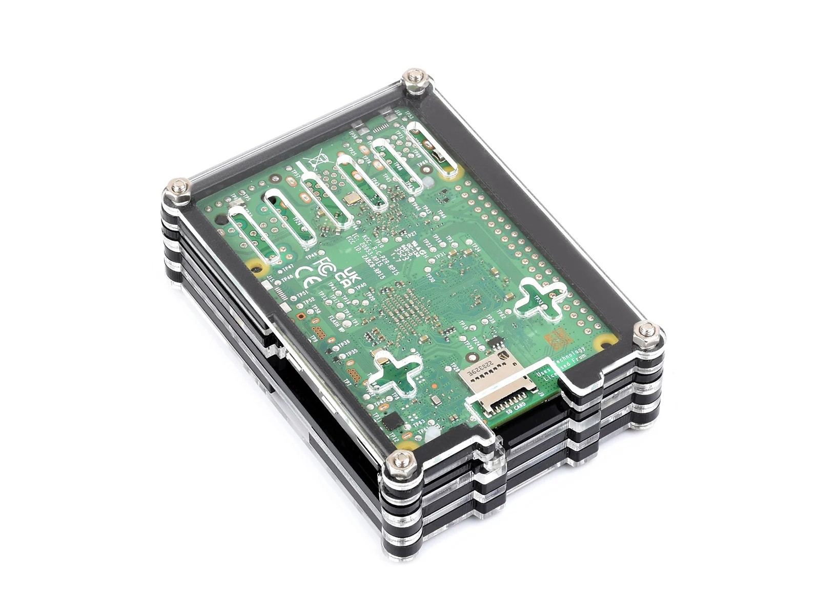 Waveshare Raspberry Pi 5-GehäuseTransparentes und schwarzes – Bild 5