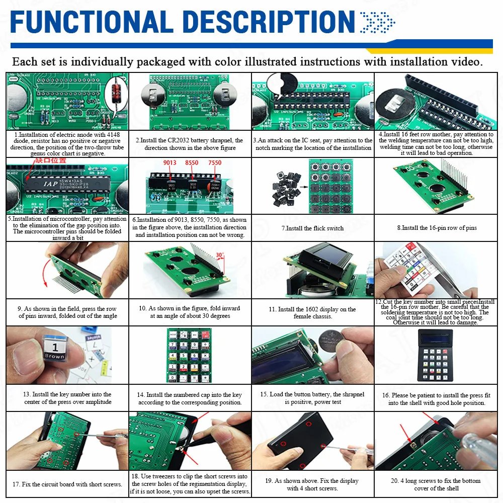 DIY-Rechner zur Herstellung elektronischer Bausatz MCU Löten Training – Bild 5