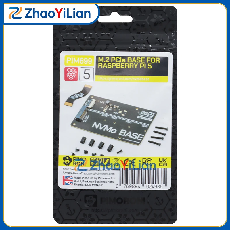 PIM699 Pimoroni NVMe Basis-Erweiterungskit Raspberry Pi5 M.2 NVMe SSD – Bild 4