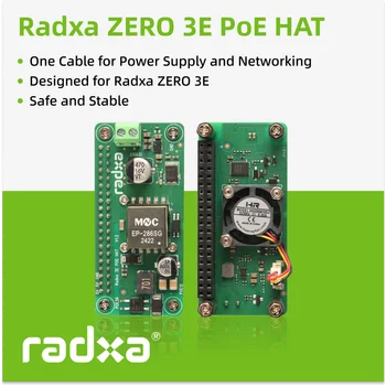 Radxa ZERO 3E PoE HAT, entworfen für Radxa ZERO 3E, einfach zu installieren und zu entfernen