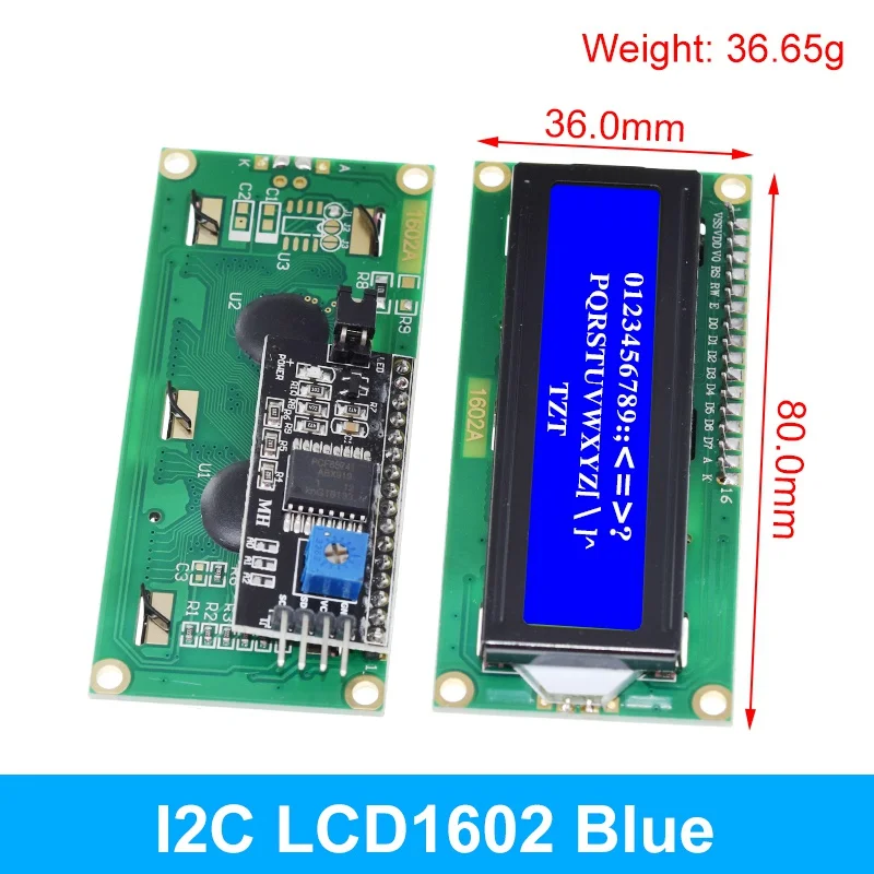 Lcd1602 lcd modul blau/gelb grüner bildschirm 16x2 zeichen lcd display – Bild 5