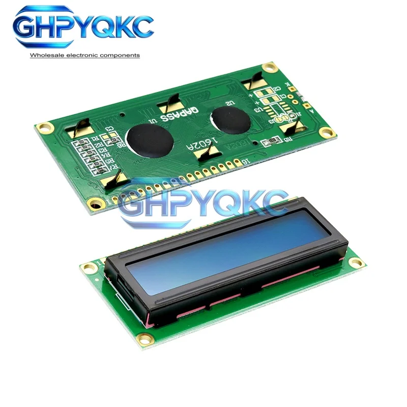 LCD1602 1602 LCD-Modul Blau / Gelbgrüner Bildschirm 16x2 Zeichen – Bild 3