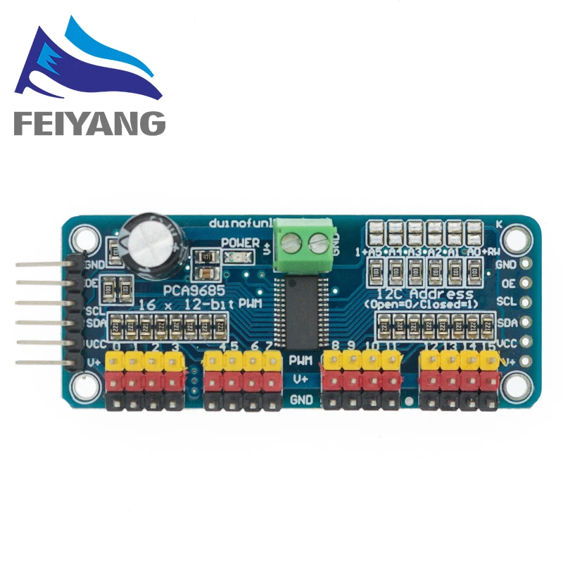 SAMIROB PCA9685PW 16 Kanal 12 Bit PWM/Servo Driver-I2C Schnittstelle – Bild 6