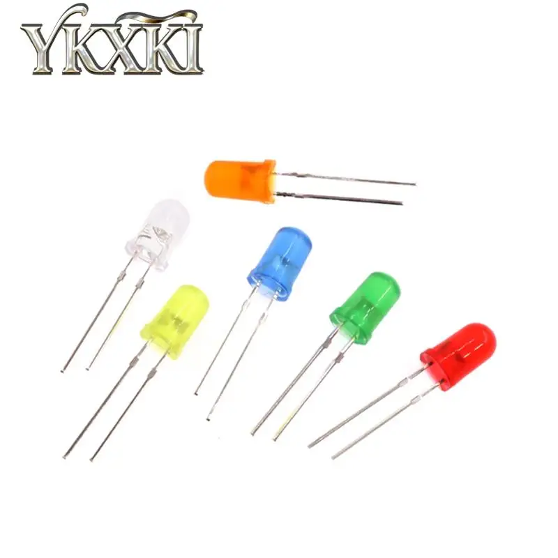 3mm 5mm LED Diode weiß rot blau Huang grün orange F3 F5 (50 Stück) – Bild 5