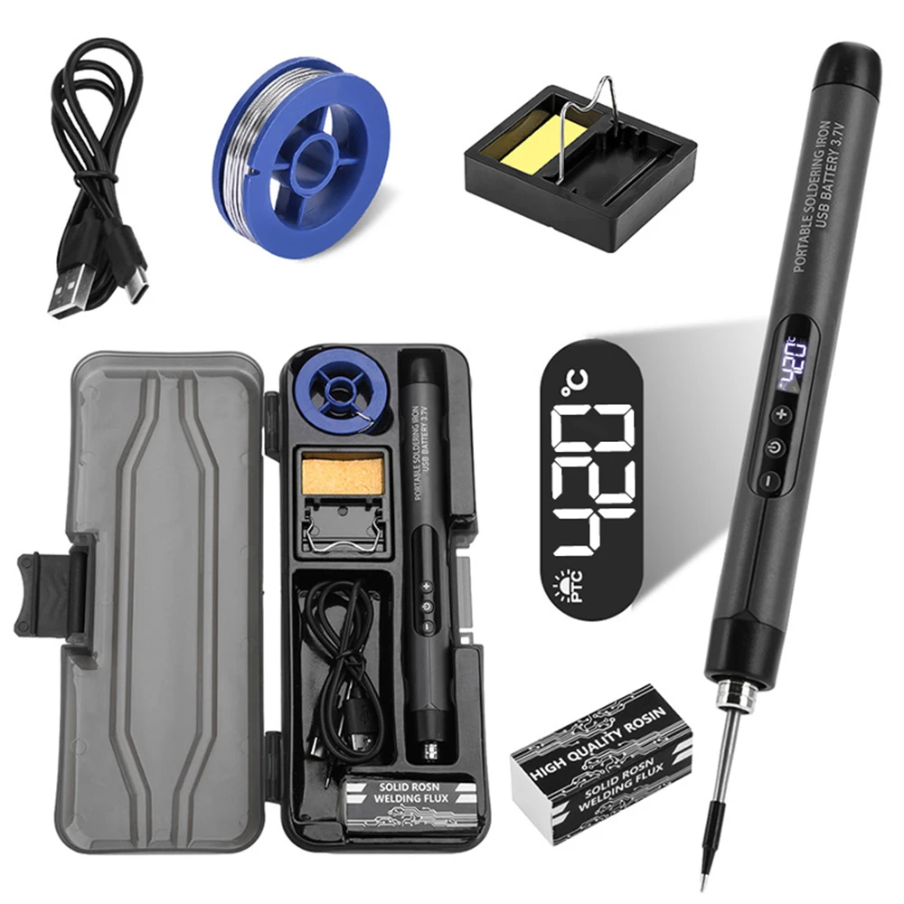Digitales USB-Lötkolben-Set mit Einstellbarer Temperatur, Mini Typ-C – Bild 2